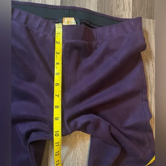 Karen Kane Bracelet Ruffle Sleeve Crossover Top & Faux Suede Moto Pants SZ M/L - Picture 13 of 16